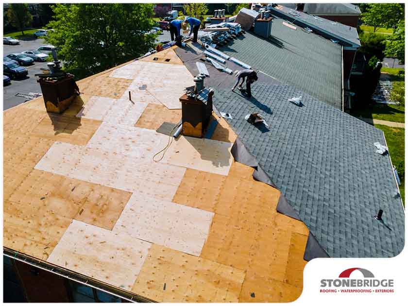 professional roofers installing a new roof